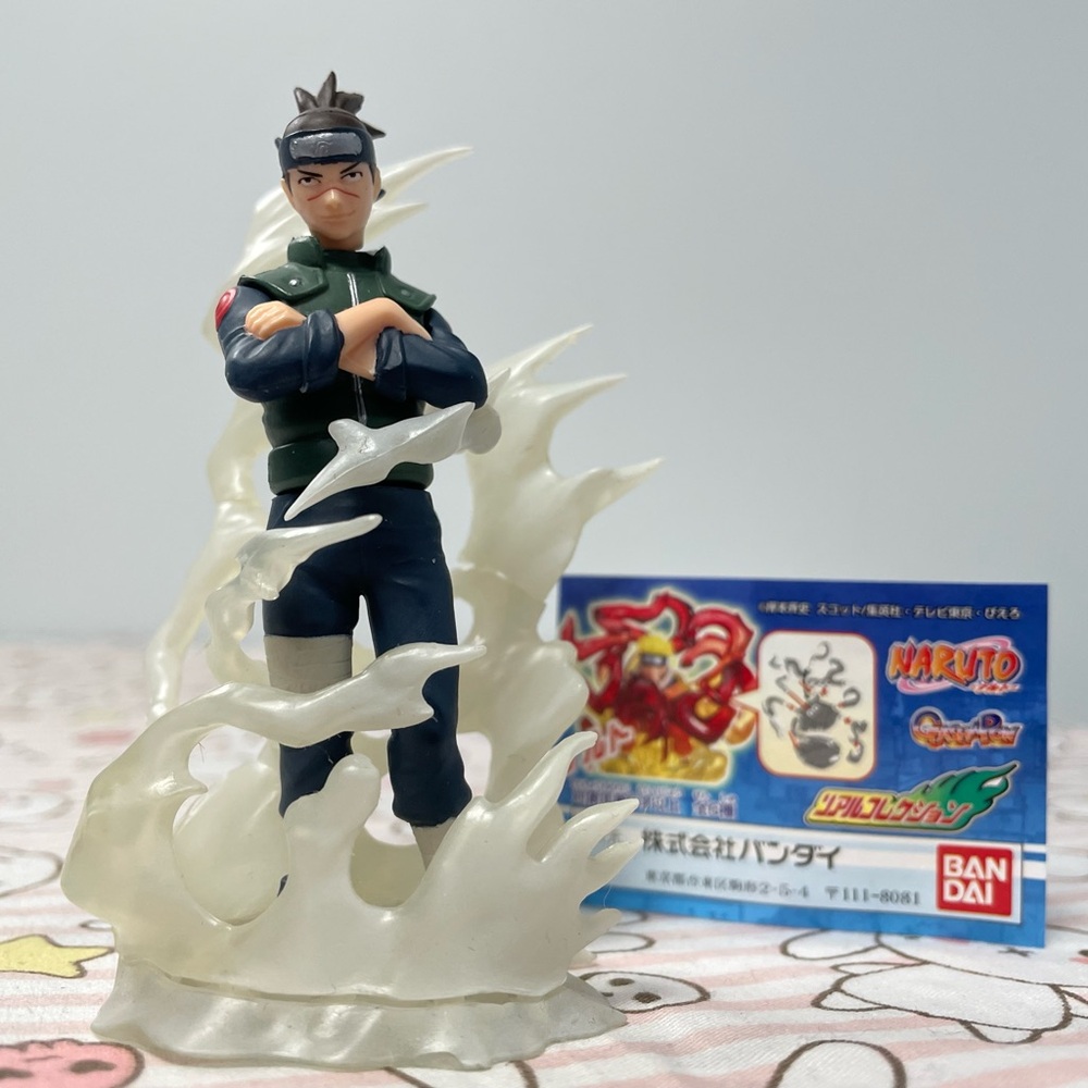 Iruka Naruto Figurine Gashapon Real Collection Umino Mini Toy 2003 Ninja